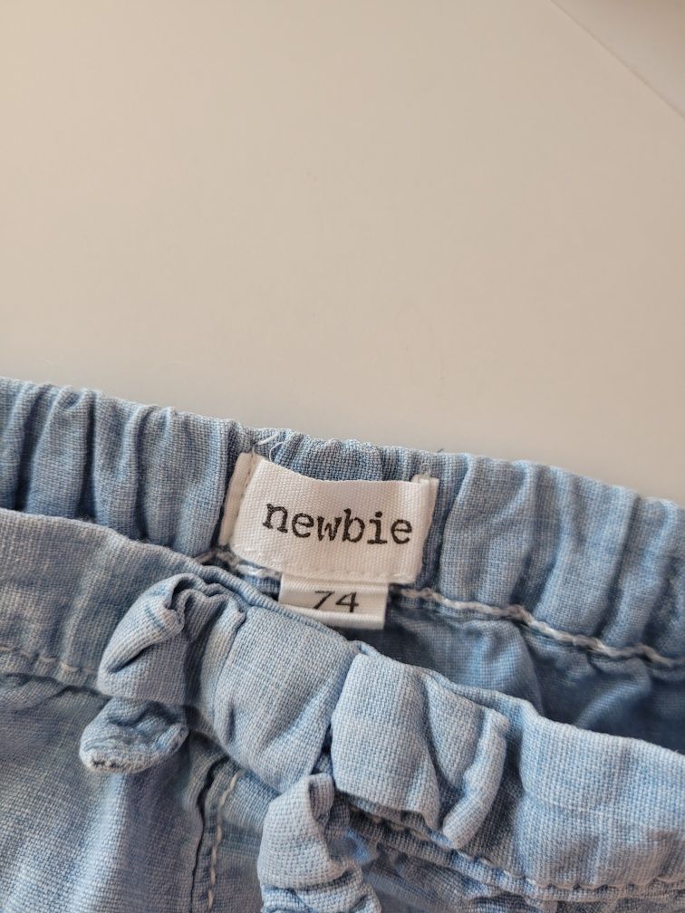 Spodenki niemowlęce na gumce bawełniane Newbie r.74