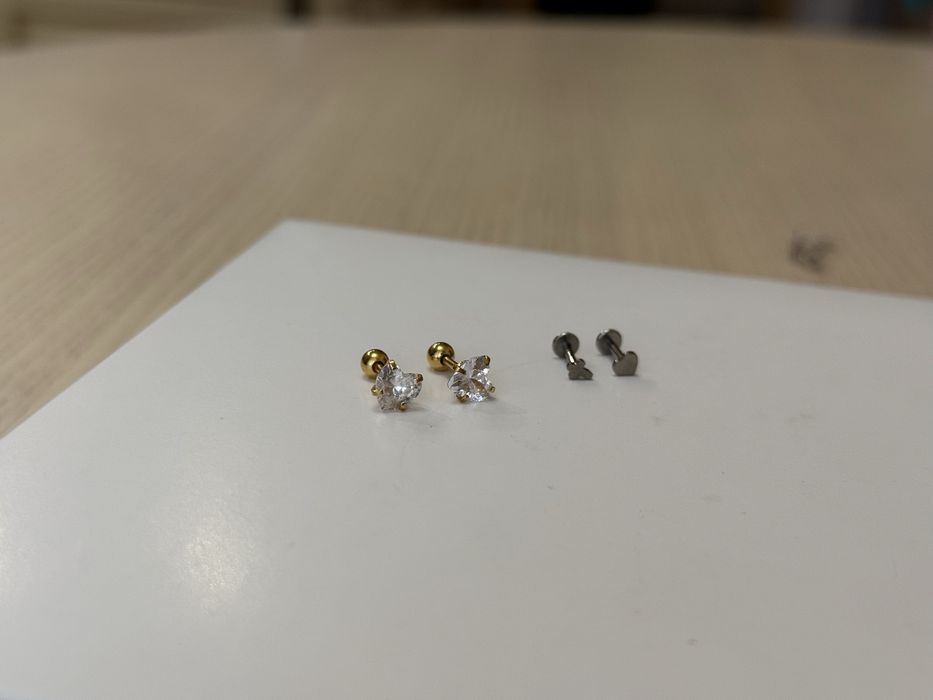 Сережки для пирсинга, сталь, лабрет хеликс