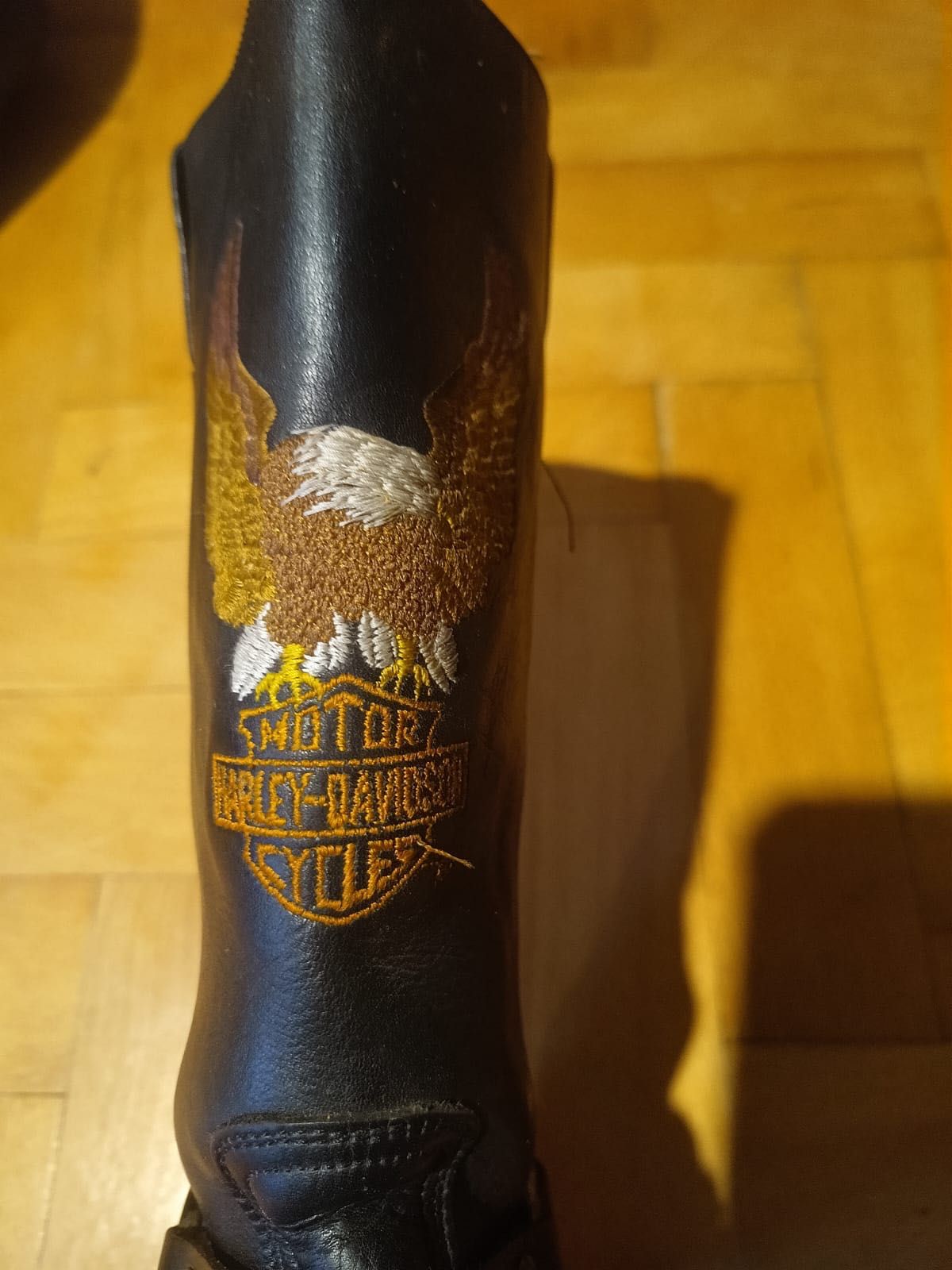 Buty motocyklowe vintage skórzane