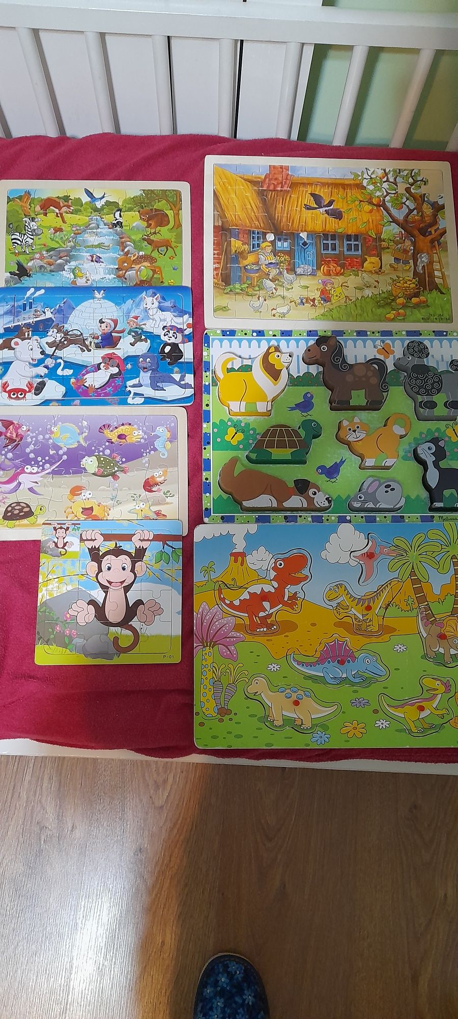 Puzzle drewniane zestaw