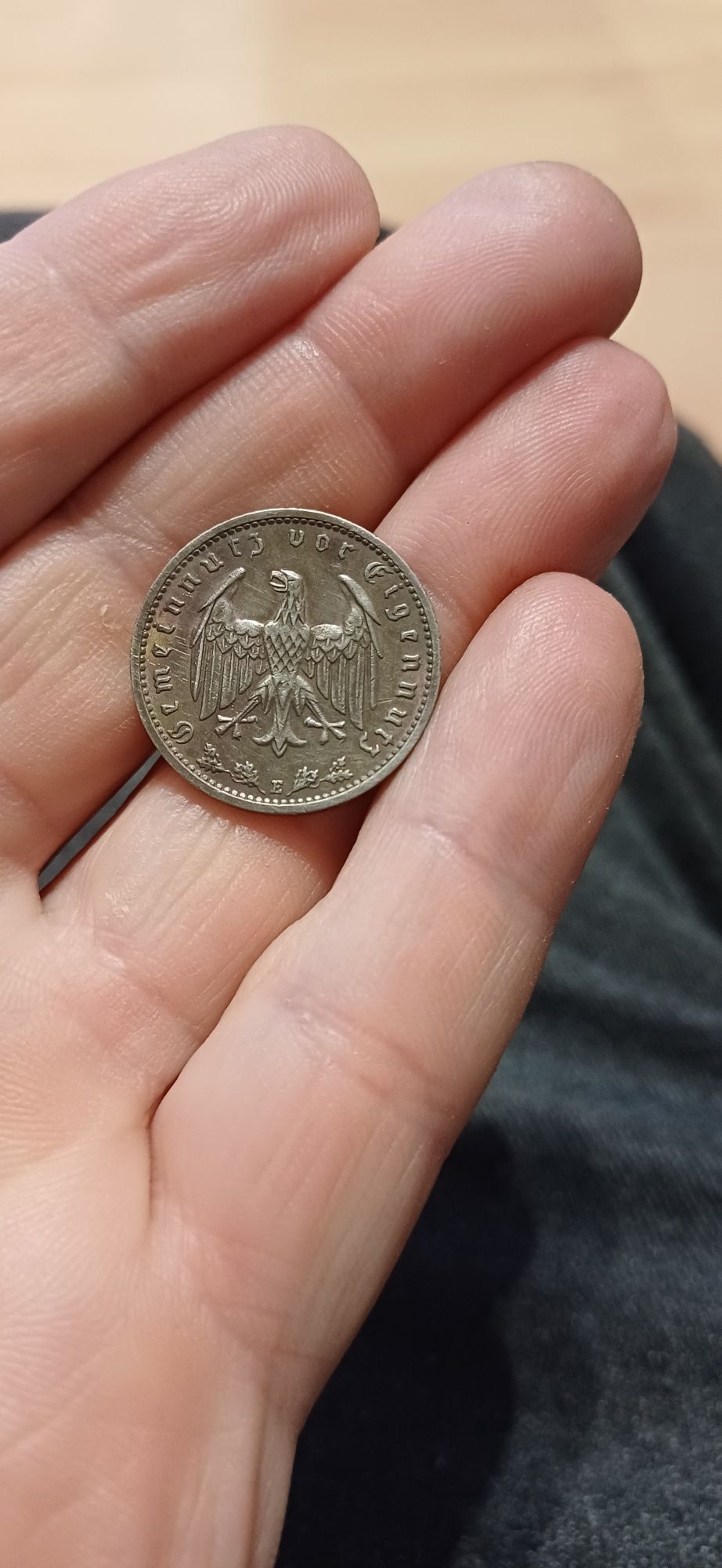 Moneta 1 Reischmark z 1936 roku Trzecia Rzesza