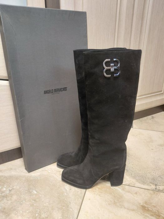 Ботинки натуральный замш