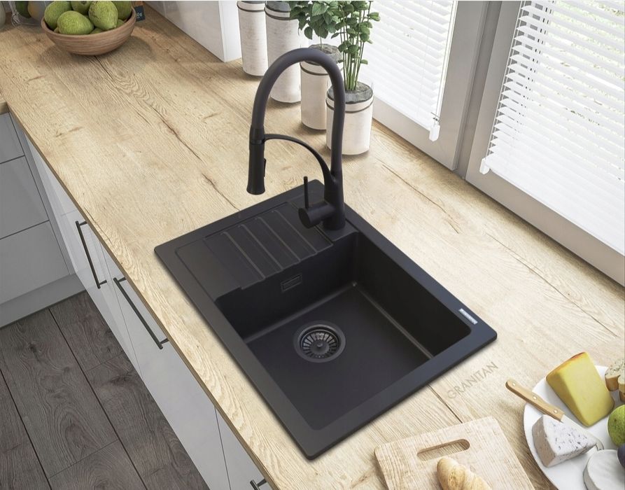 Bateria kuchenna z WYCIĄGANĄ WYLEWKĄ stojąca kran NEX