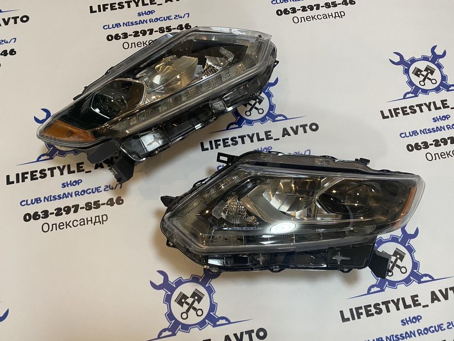 Фары Nissan rogue Фары Нисан рог фул лед, фары галогенки, рестайлинг