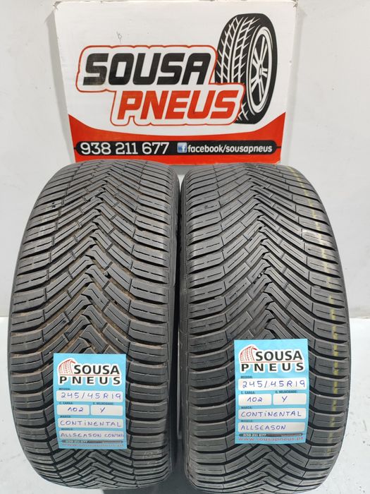2 pneus semi novos 245-45R19 Continental - Oferta doa Portes l - Ofert