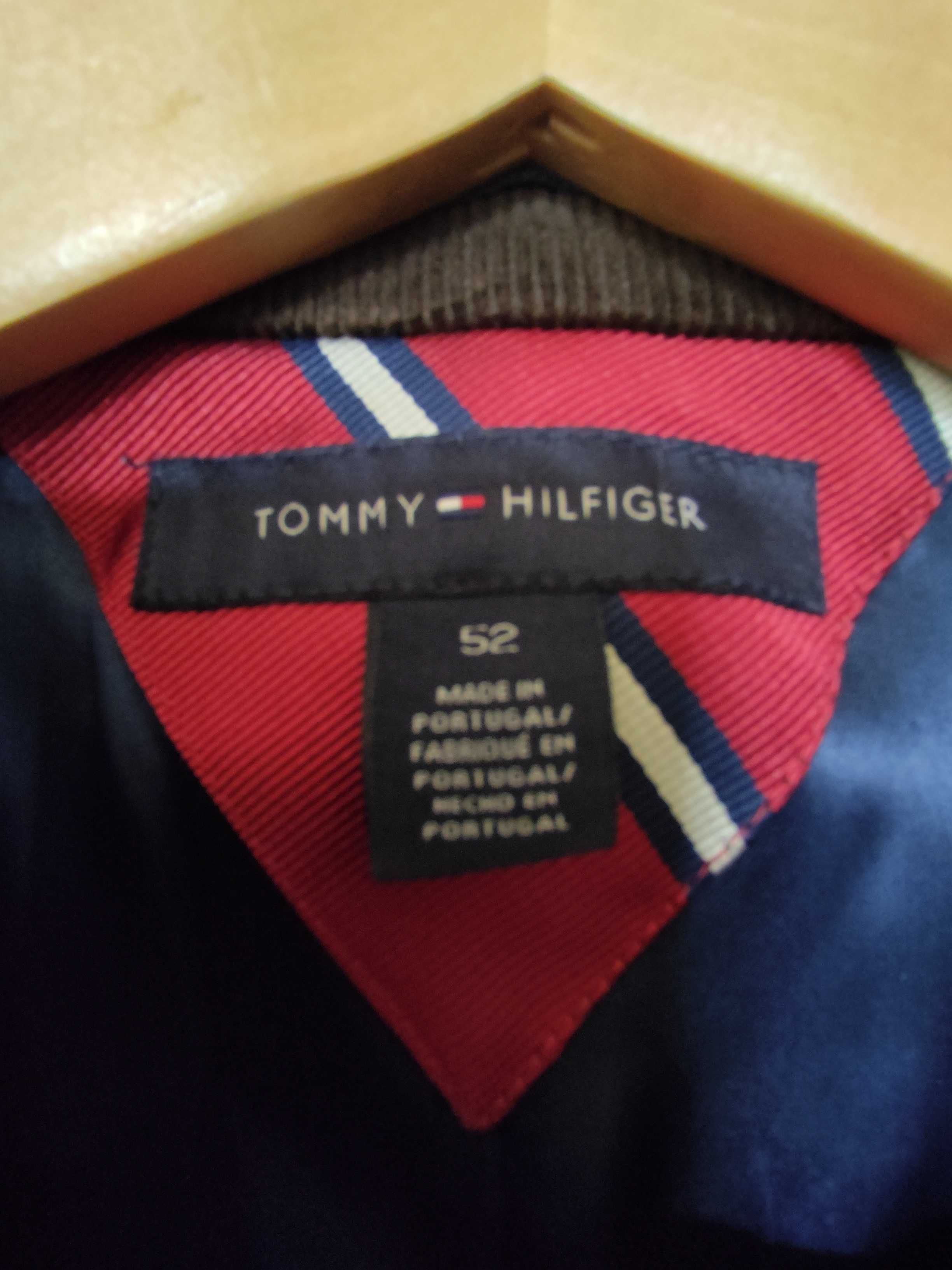 Marynarka męska Tommy Hilfiger z herbem rozmiar 52 brązowa