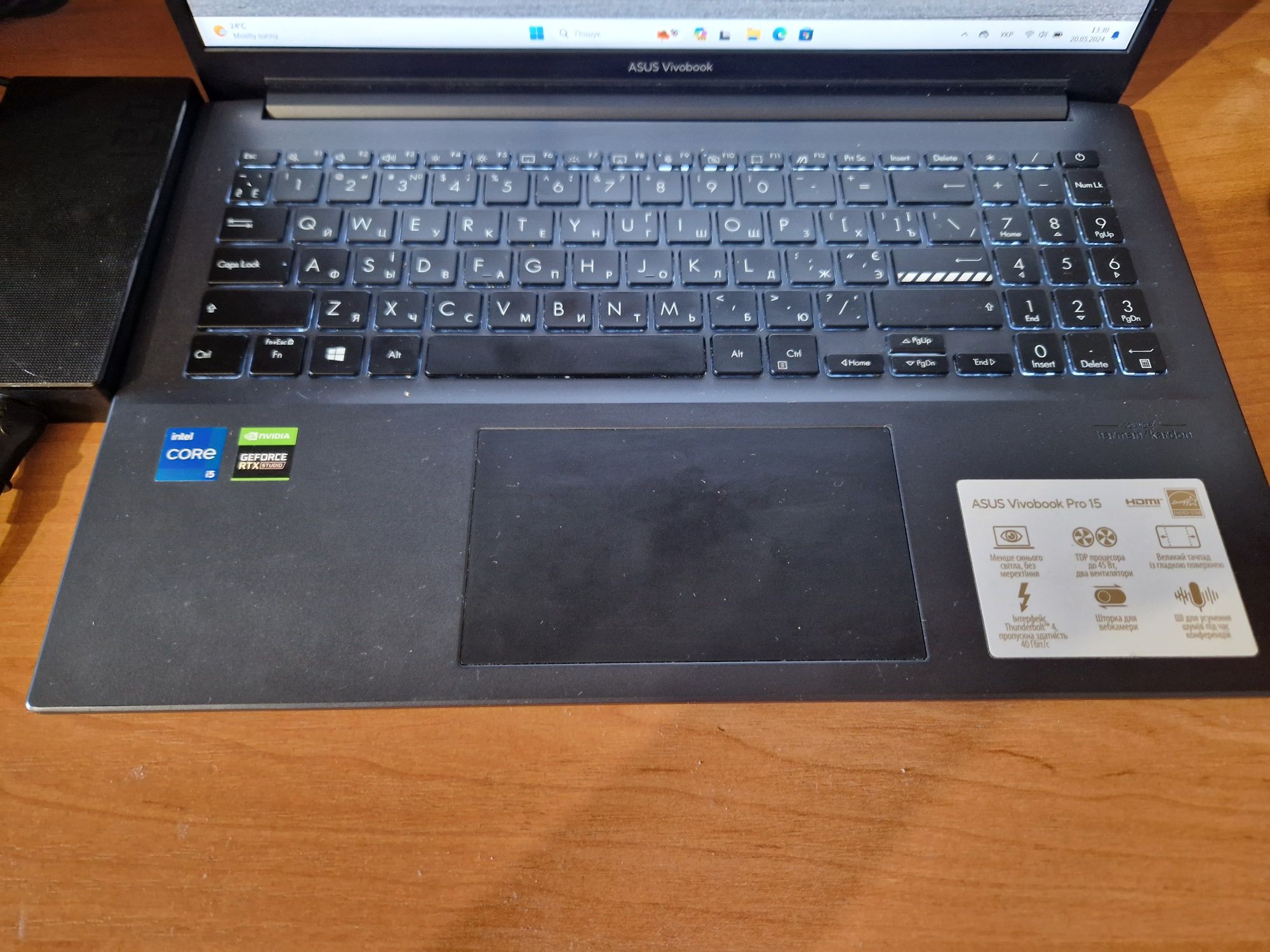 Не срочно игровой ноутбук asus vivobook 15 pro 15.6 FHD RTX 3050 i5 11