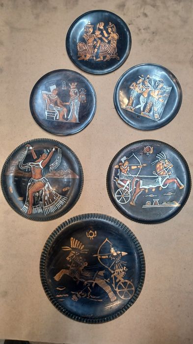 Декоративные тарелки настенные, медные