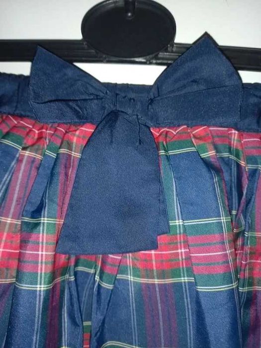 Piękna świąteczna spódnica krata 122