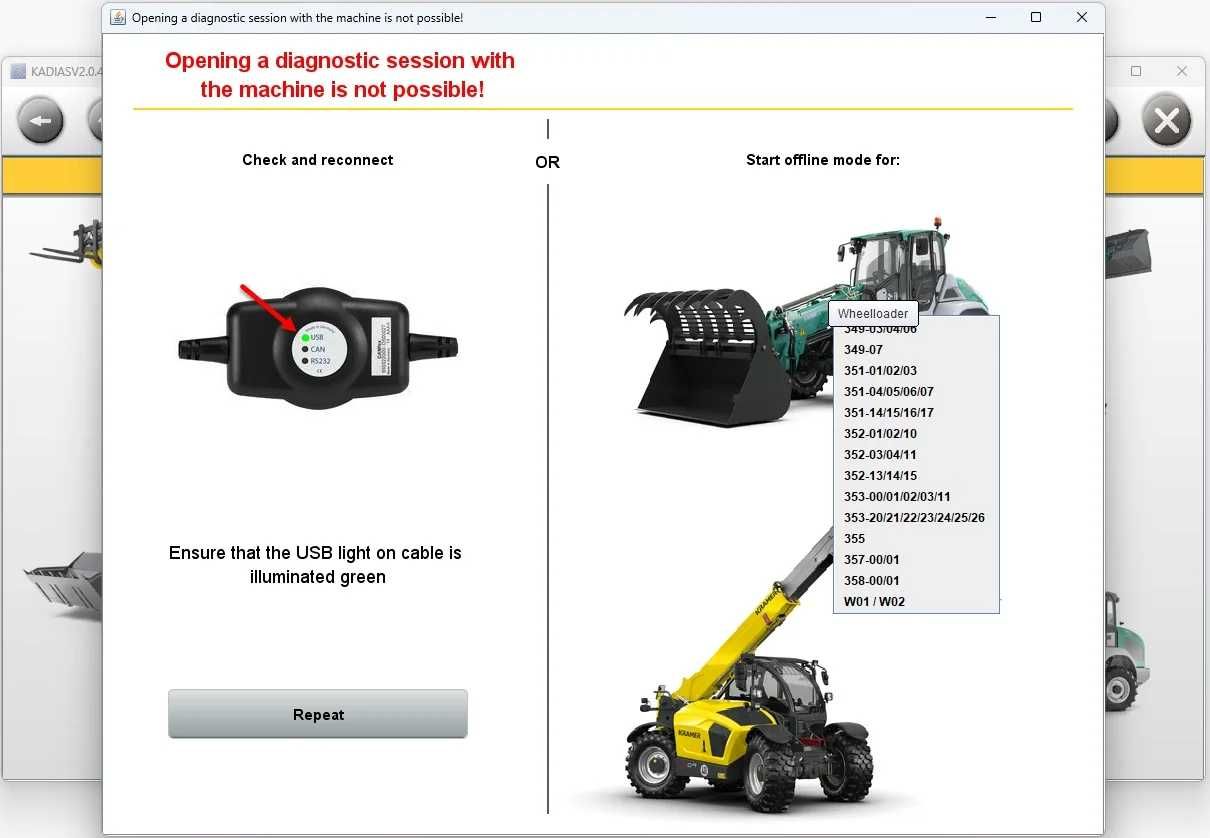 KRAMER Wacker Neuson ZESTAW Diagnostyczny CanFox Licencja Serwis ASO