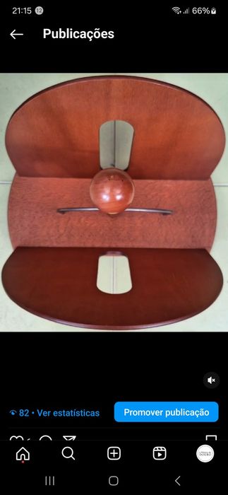 Porta-revistas em madeira