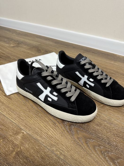 PREMIATA Чорні шкіряні кеди STEVEN, 39 розмір