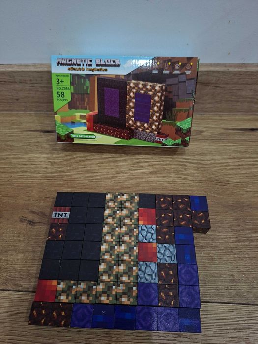 Nowe klocki magnetyczne Minecraft ,zestaw 58 sztuk