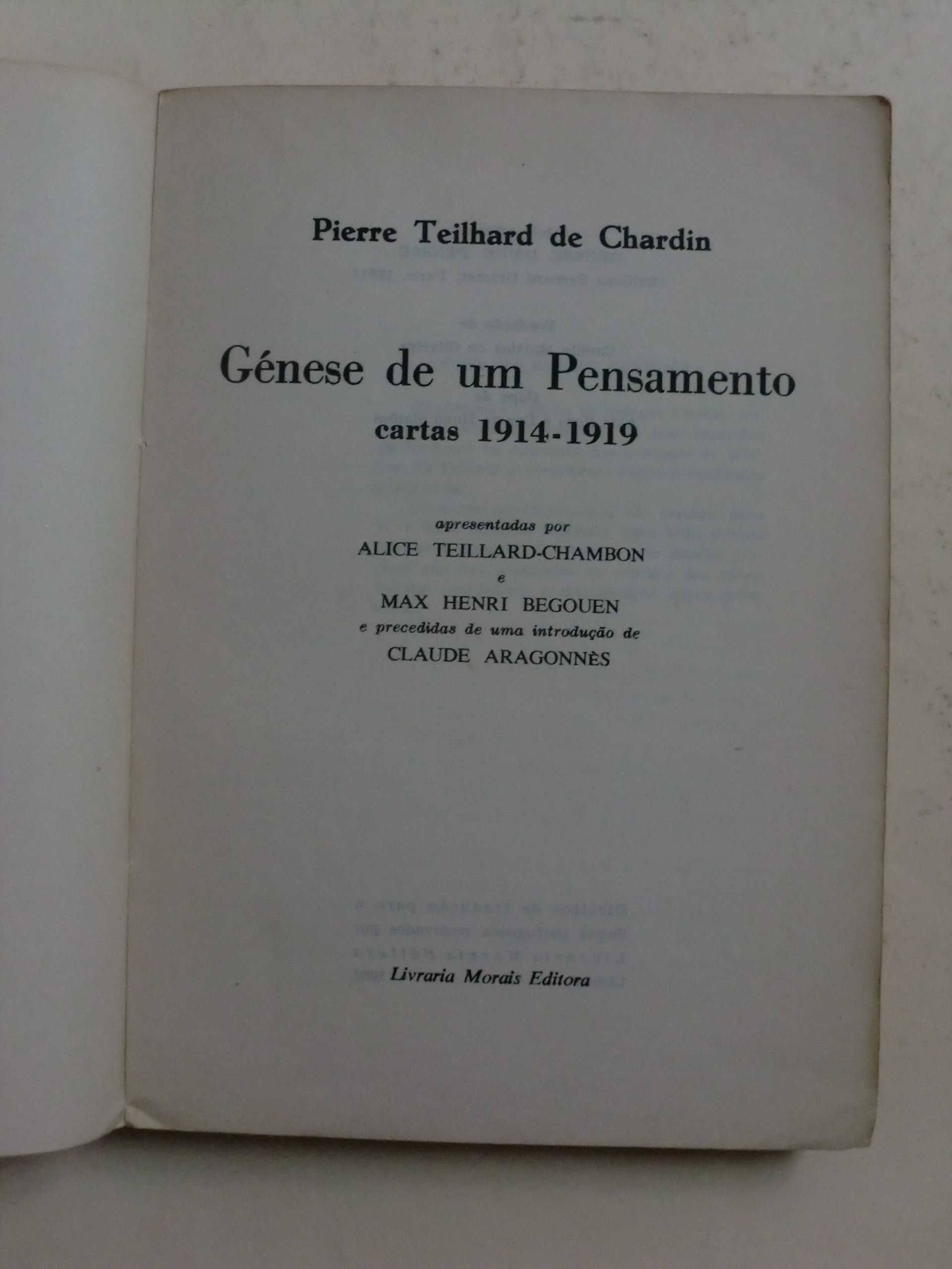 Teilhard de Chardin - Génese de um Pensamento
Alice Teillard-Chambon