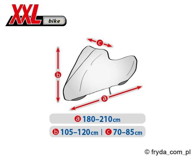 Wodoodporny pokrowiec na rower XXL 180-210 cm długości