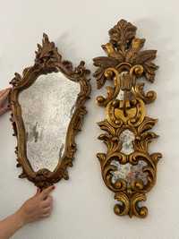 Conjunto de aplique de parede e espelho