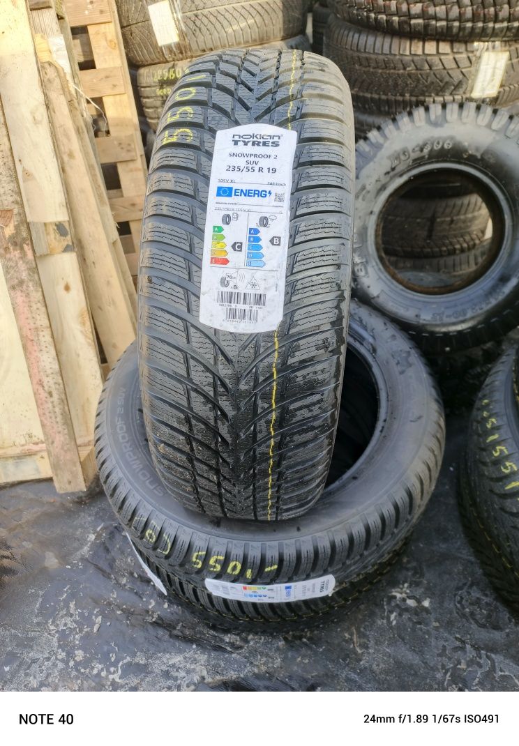 (B) Nowe opony zimowe 235/55/19 Nokian 2 sztuki 2024r