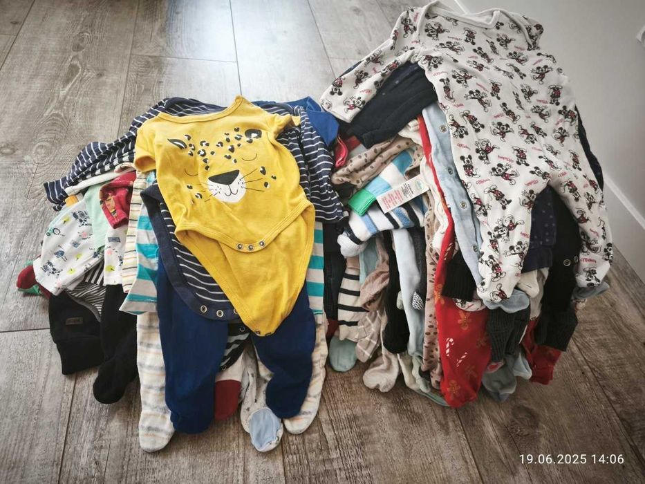 Mega paka rzeczy dla chłopca 58-74 ok.120-130szt