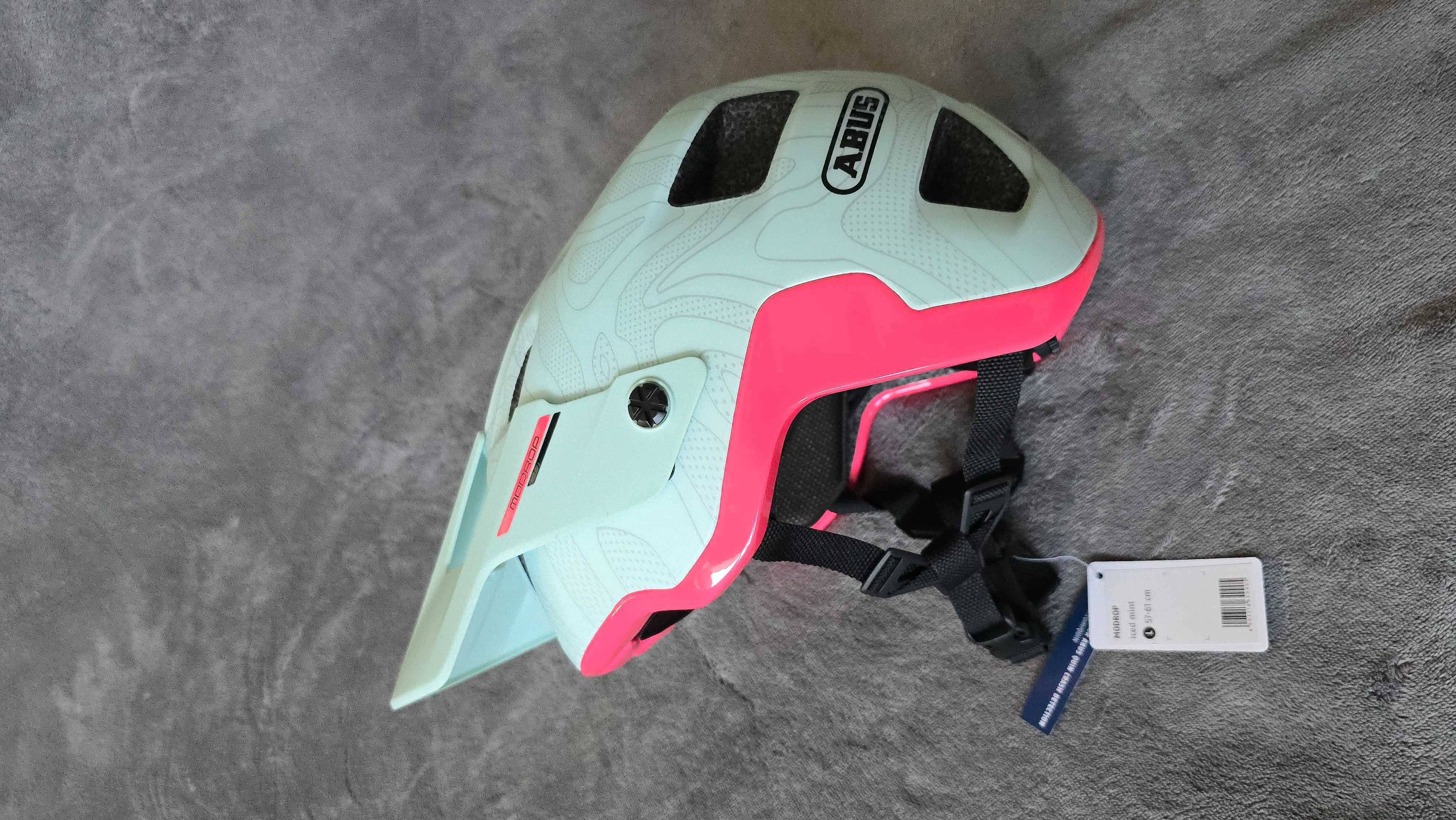 Kask rowerowy mtb ABUS MODROP Iced Mint rozmiar L 57-61