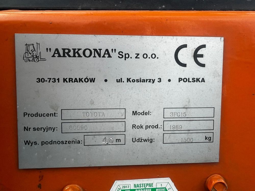 Wózek widłowy Toyota 1.6 benzyna