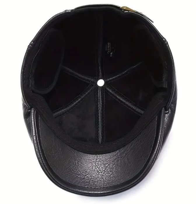 Kaszkiet męski skórzany stylowy