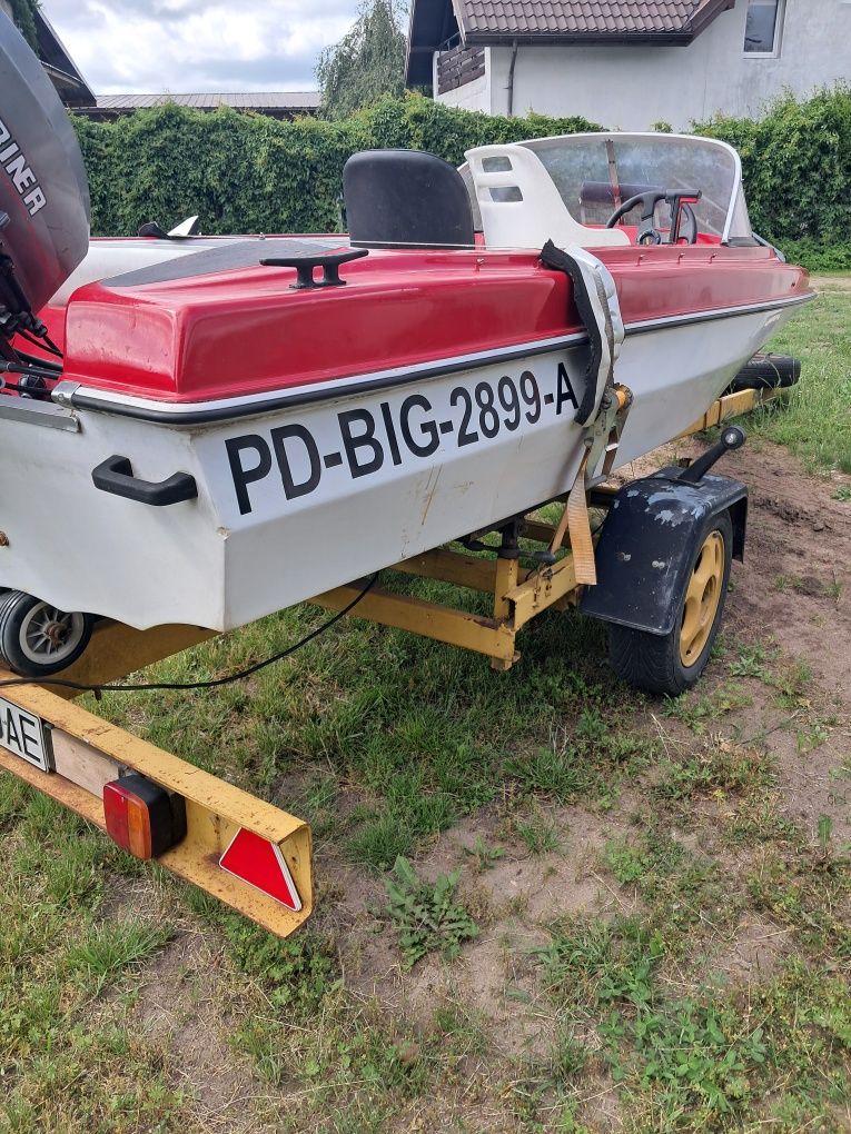 Motorówka cameo 30 km mariner + przyczepka łódź łódka wędkarska