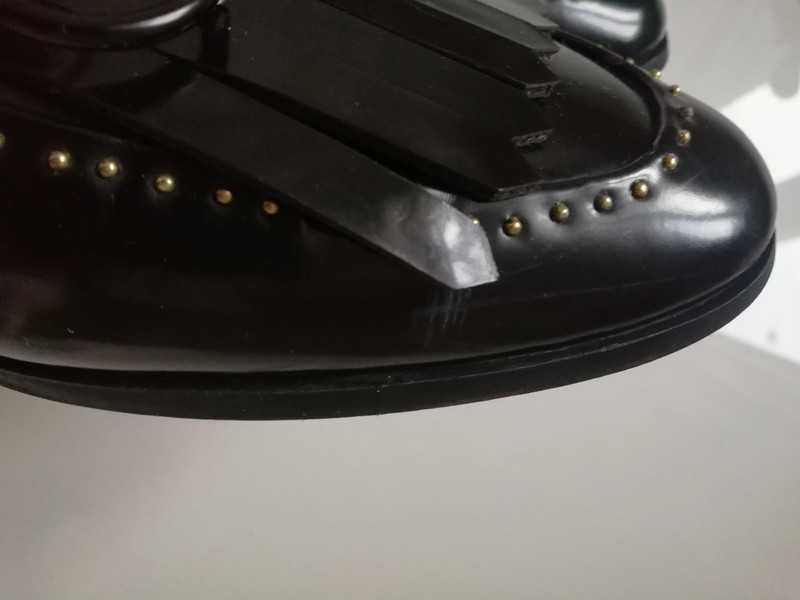 Zara czarne mokasyny Czarne loafersy Zara buty