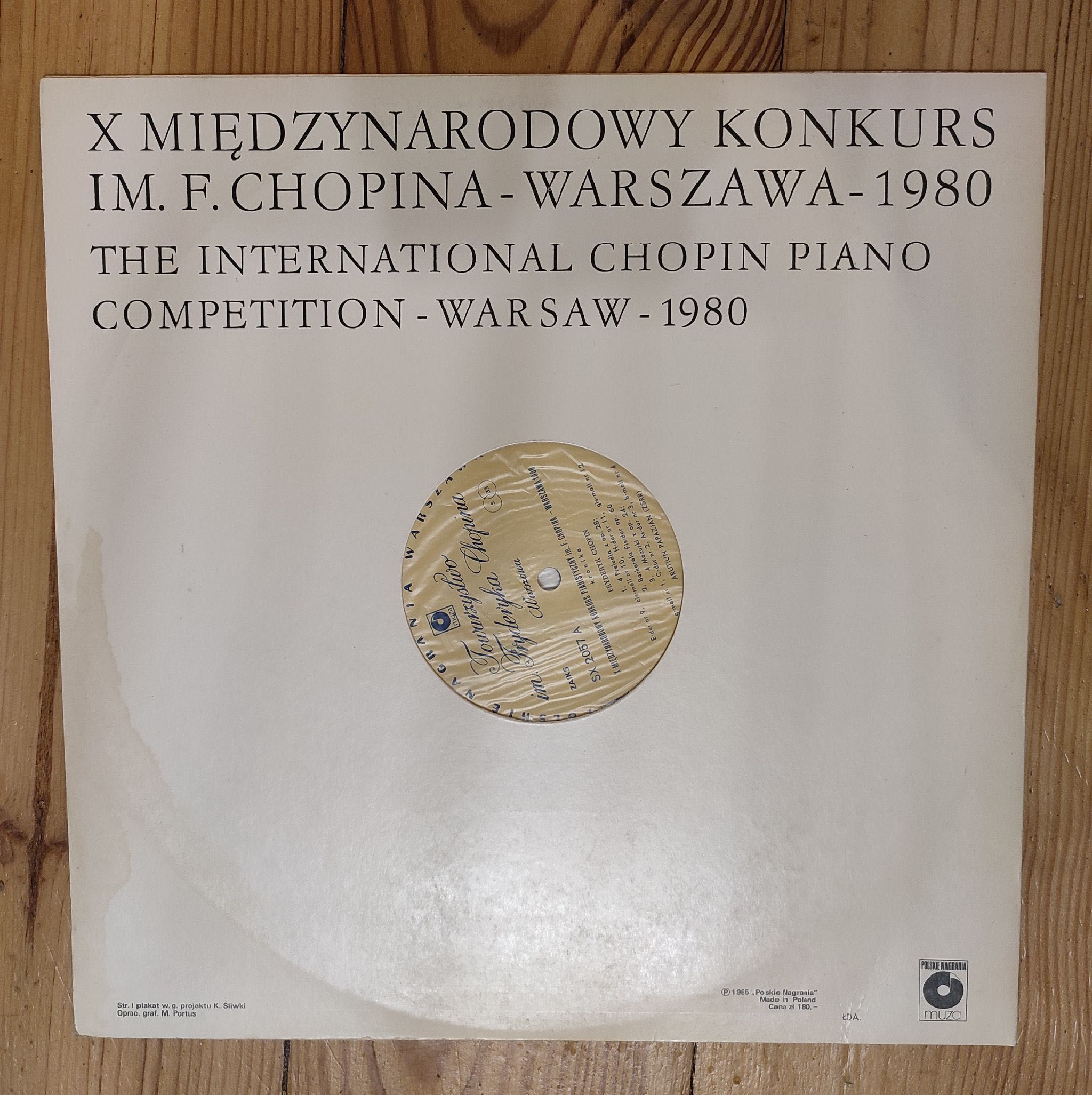 X międzynarodowy konkurs F. Chopina 1980 winyl