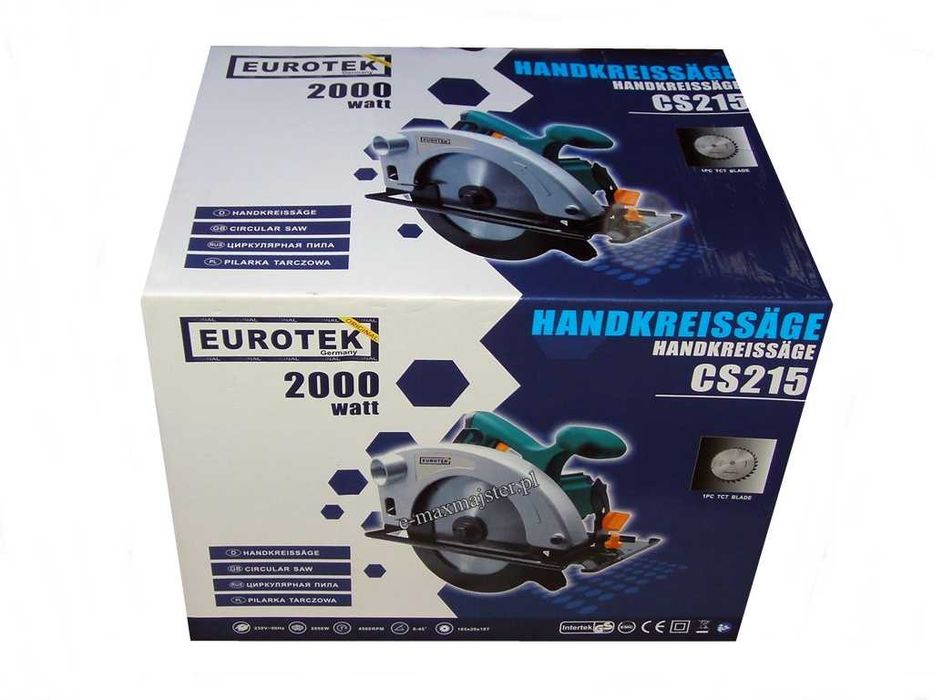 Profesjonalna PILARKA TARCZOWA, KRAJZEGA 1750 W 4 tarcze + laser