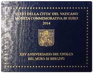 VATICANO - Moeda 2€ do Comemorativa Queda do Muro 2014