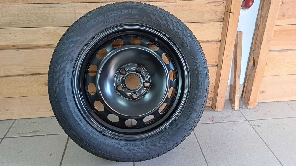 koła stalowe 16 z oponami zimowymi do Skoda, VW 4 szt. nowe