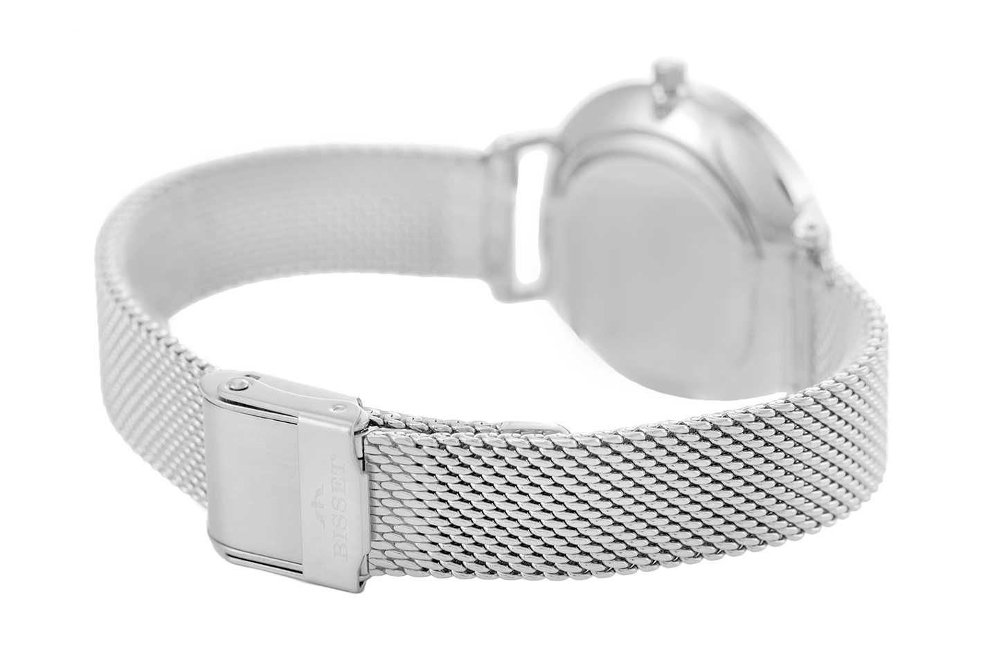 NOWY: Zegarek Bisset damski BSBF30 srebrny/biała porcelana