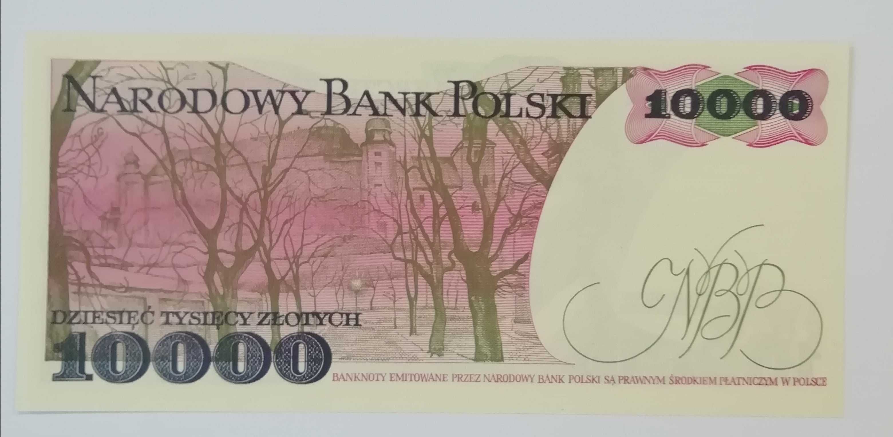 Banknot 10 000 złotych PRL SERIA F UNC