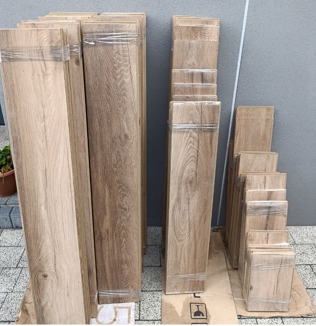 Panele podłogowe 33 M2 + podkład i listwy przypodłogowe