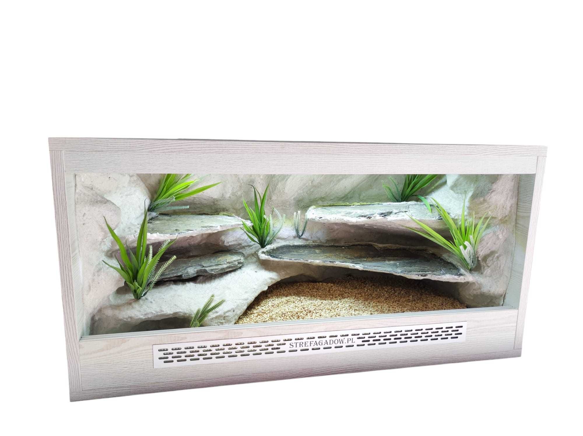 Terrarium pustynne nr693 80/40/40 dla gekona lamparciego DOSTĘPNE