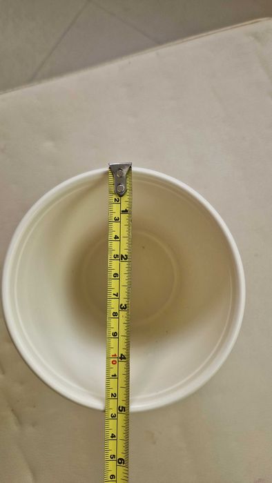Vaso beje de louça, made in Germany