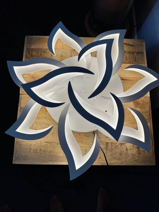 nowoczesna lampa sufitowa, duży żyrandol, 10 głowic, Ø 85 cm,