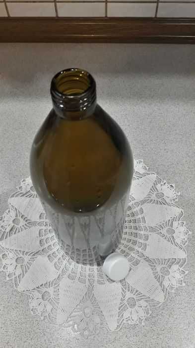 Butelka apteczna wysoka 1000 ml z ciemnego szkła