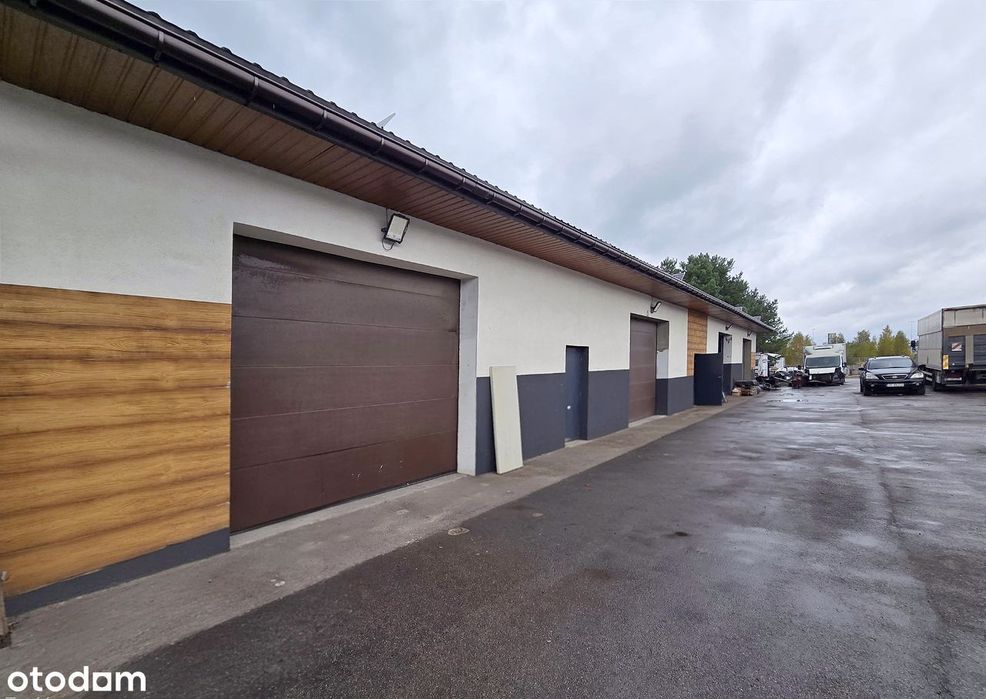 Teren inwestycyjny z halą, biurowcem i domem przy trasie S1