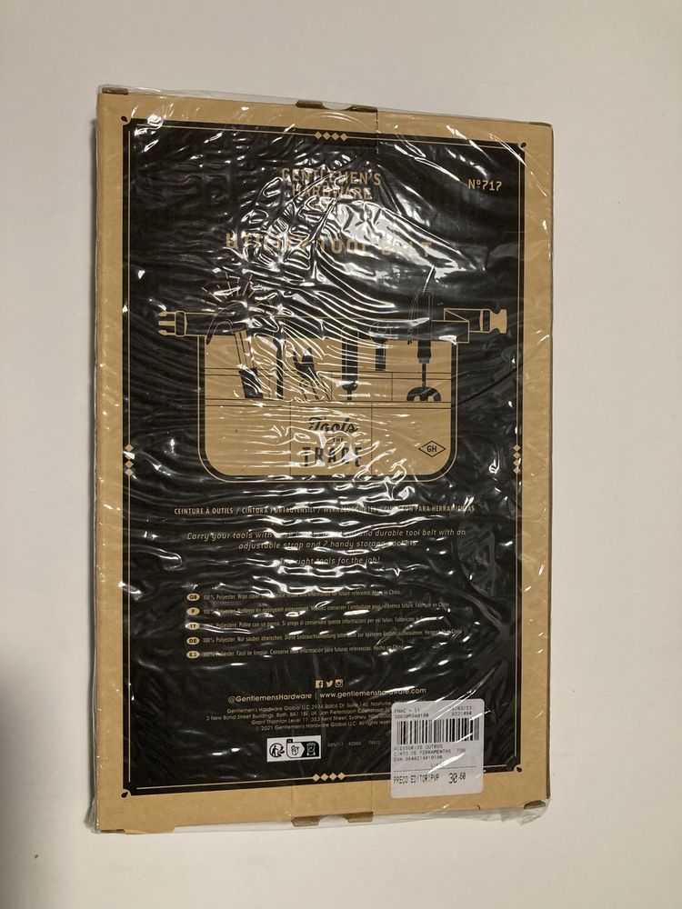 Cinto de Ferramentas Gentlemen's Hardware novo embalado