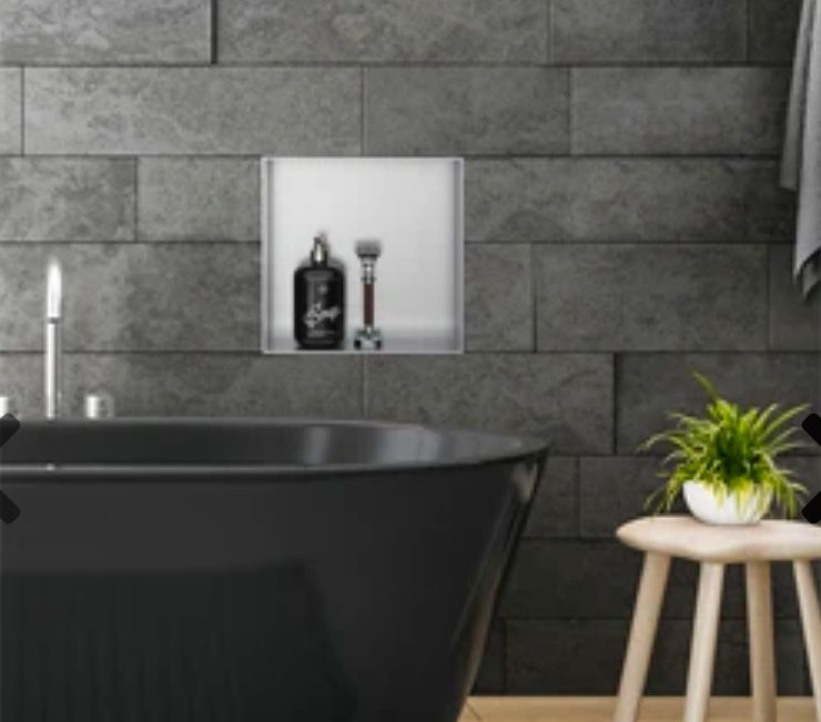 Nichos de Parede LuxeBath em Aço Inoxidável - 90x30 e 30x30 cm