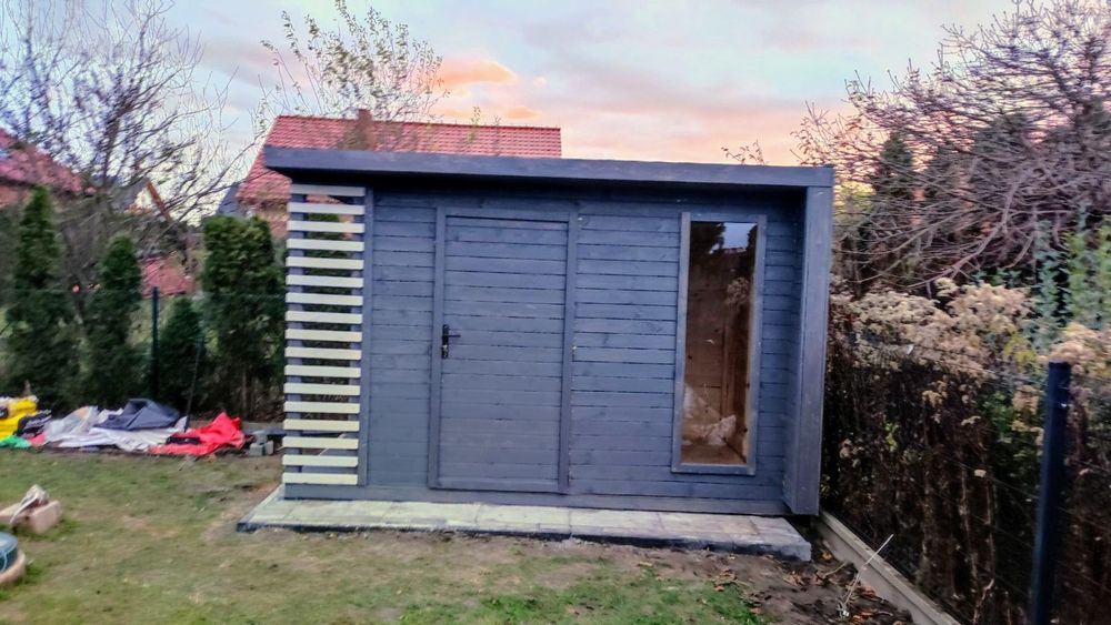 %RATY% D8 Domek narzędziowy ogrodowy drewutnia