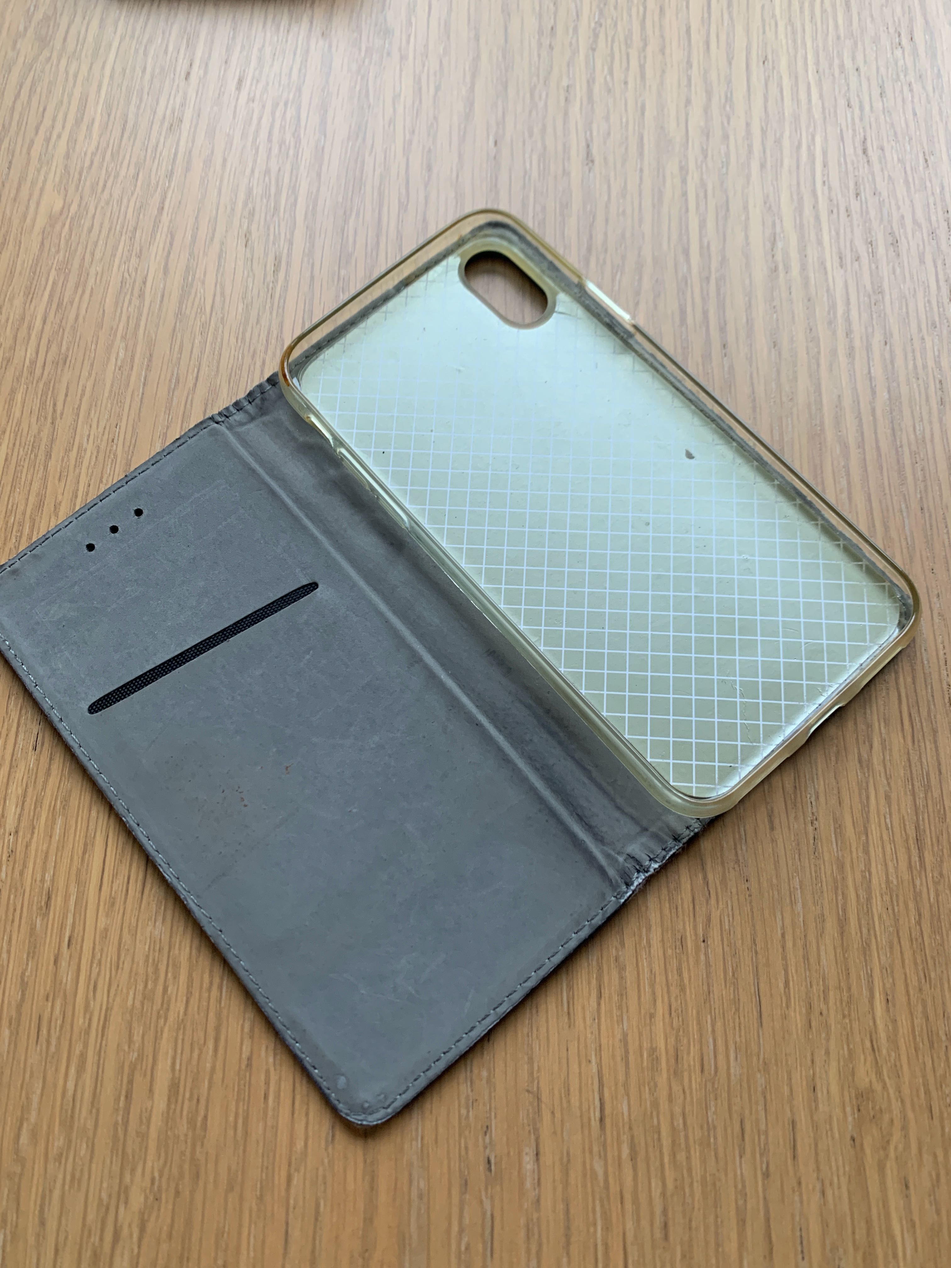 Etui z klapką do iPhone X /XS etui czarny + Szkło hartowane