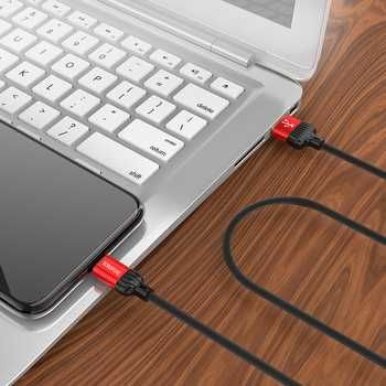Kabel BX28 Dignity - USB na Lightning - 2,4A 1 metr czerwony
