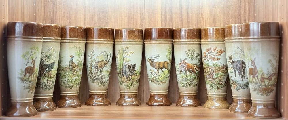 Винтажные керамические пивные бокалы производства GDR Германия