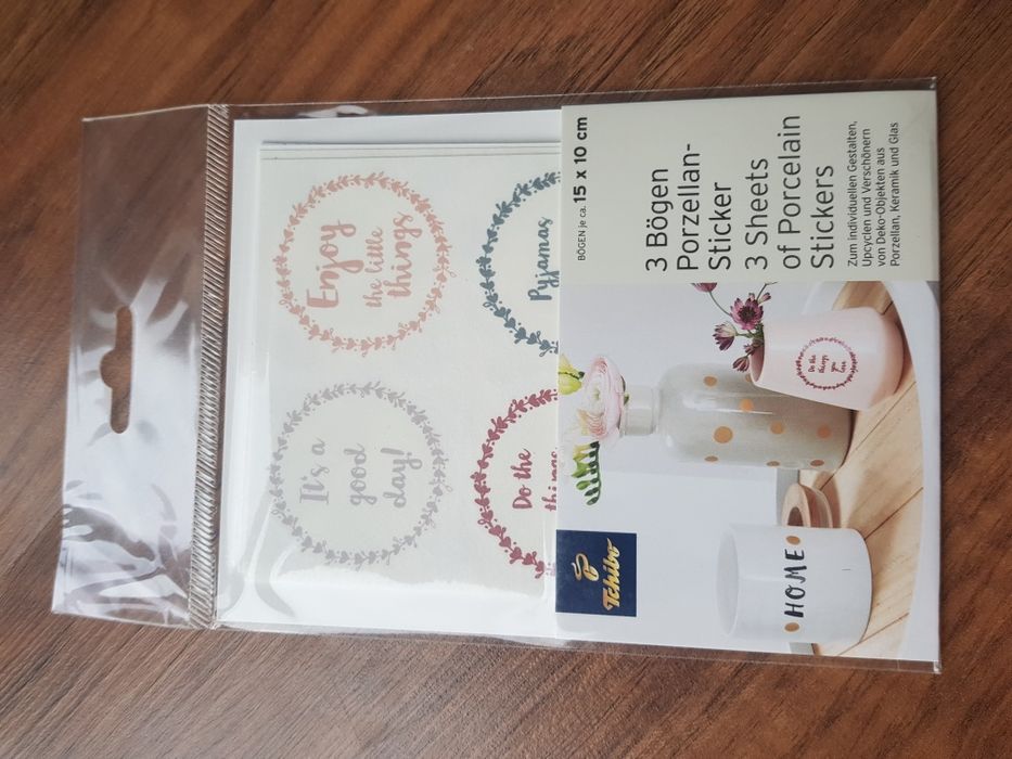 Naklejki na porcelanę Tchibo 3 arkusze
