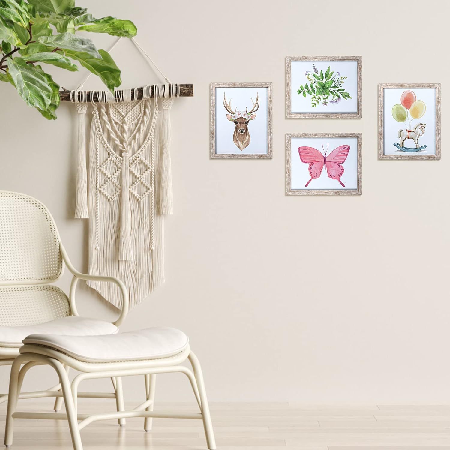 Ramki na zdjęcia 20x25 cm 12 szt jasnobrązowe eleganckie