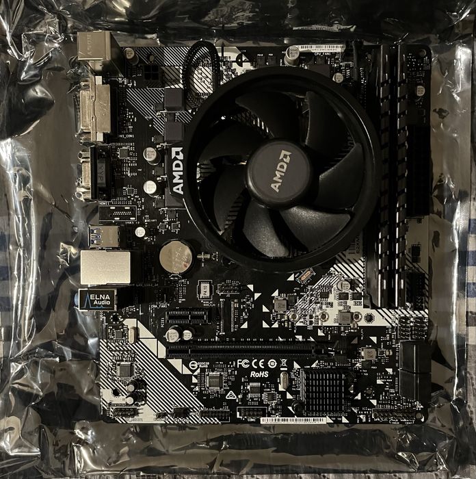 Zestaw - płyta główna, procesor, chłodzenie, ramy, dysk i zasilacz