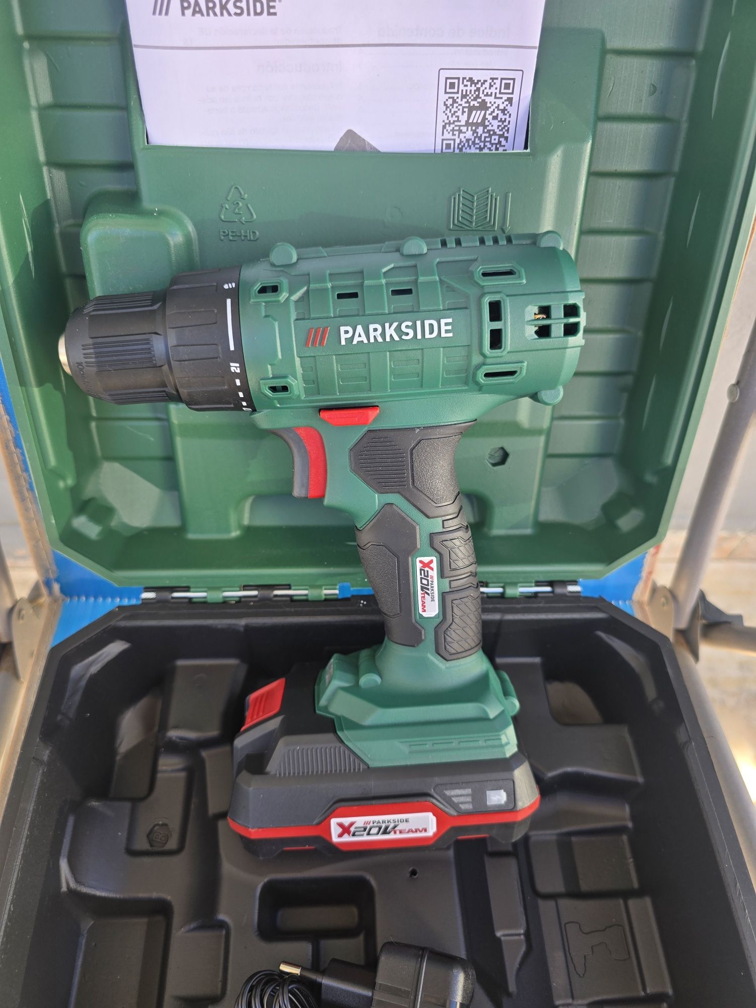 Berbequim PARKSIDE 20V com Bateria e Carregador