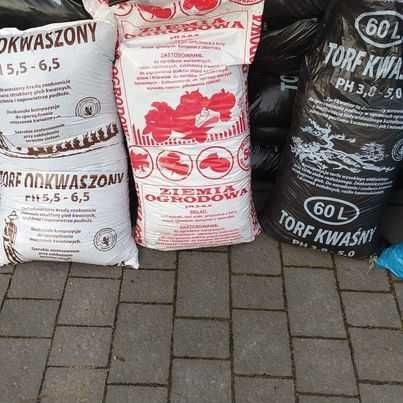 Kora sosnowa średniogruba, worki 80l, ziemia, torf